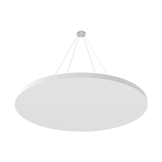 Vicoustic ViCloud VMT Flat Round Colors Sound Absorbing Acoustic Cloud in Natural White