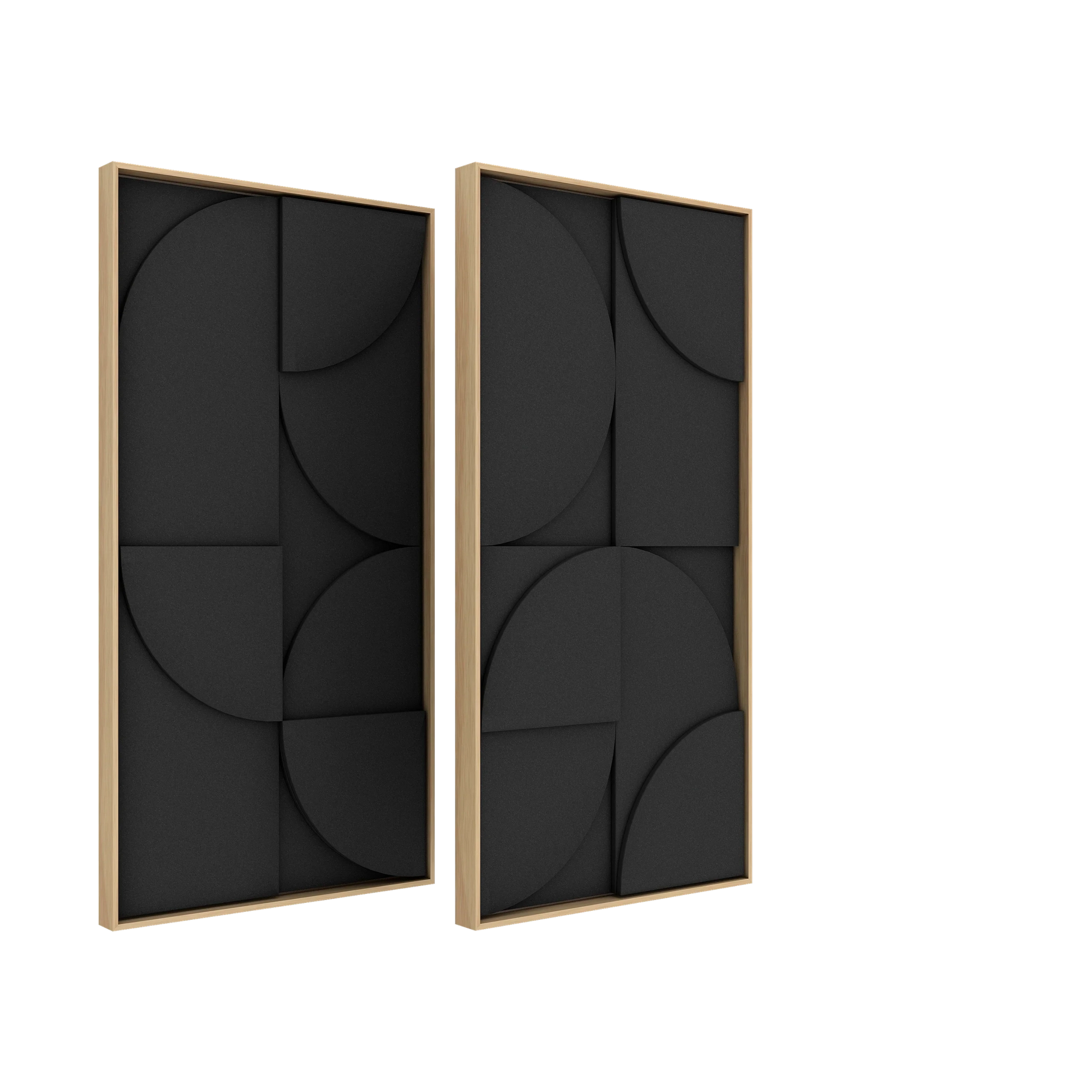 Vicoustic VicShape 3D Duo Sound Absorbing Acoustic Framed Relief Panel in Black