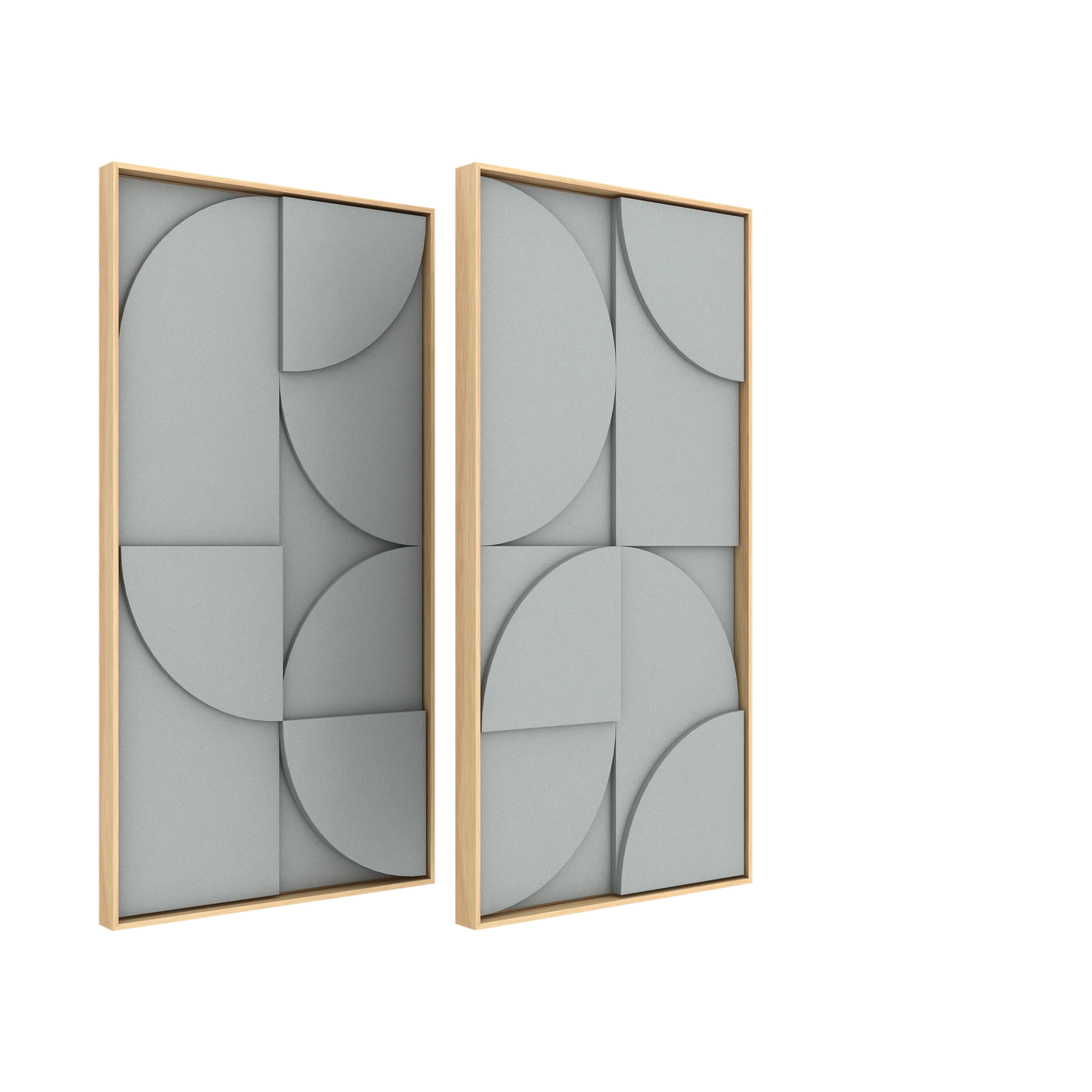 Vicoustic VicShape 3D Duo Sound Absorbing Acoustic Framed Relief Panel in Glacier