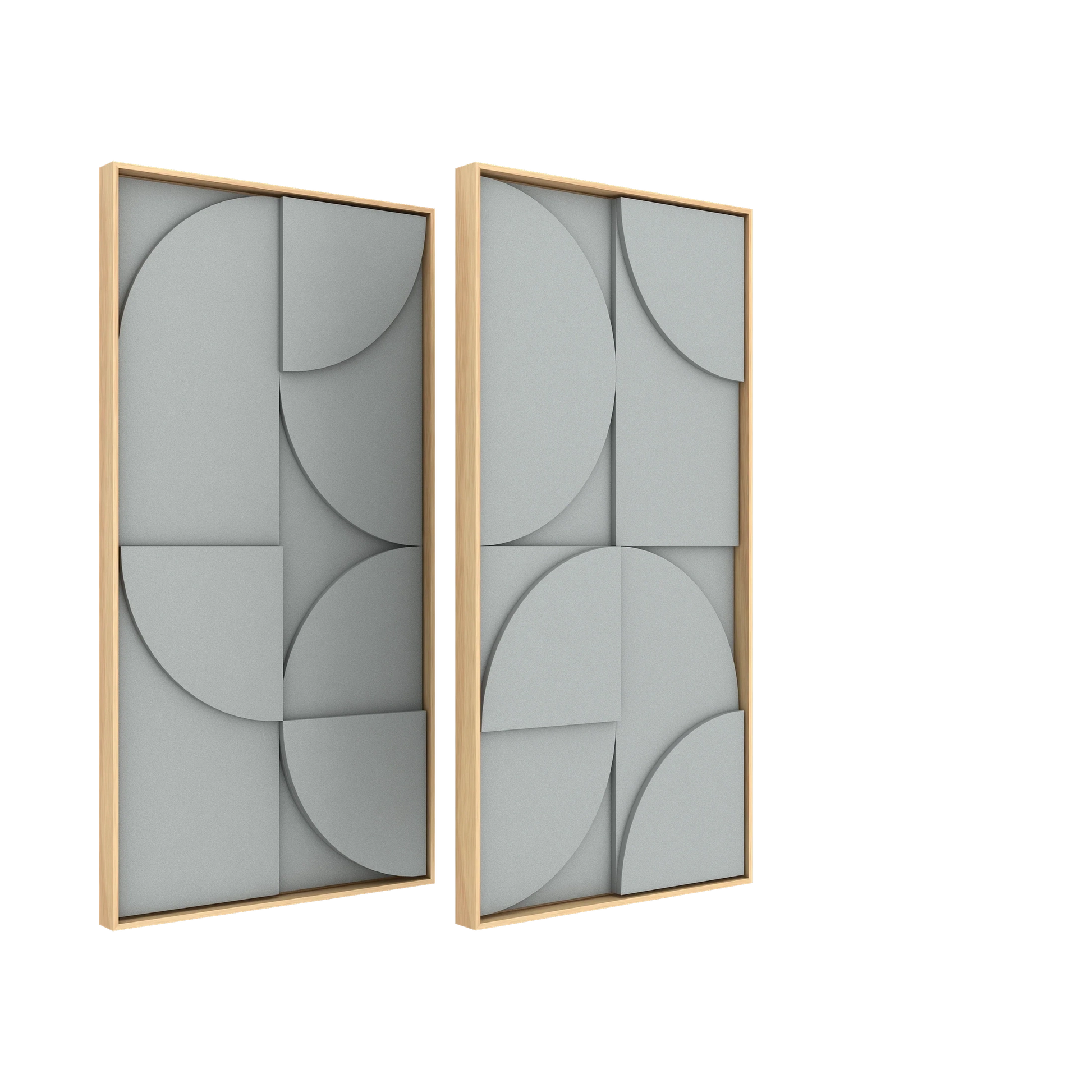 Vicoustic VicShape 3D Duo Sound Absorbing Acoustic Framed Relief Panel in Glacier