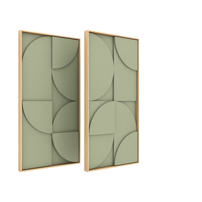 Vicoustic VicShape 3D Duo Sound Absorbing Acoustic Framed Relief Panel in Gleam