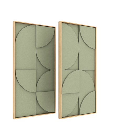 Vicoustic VicShape 3D Duo Sound Absorbing Acoustic Framed Relief Panel in Gleam
