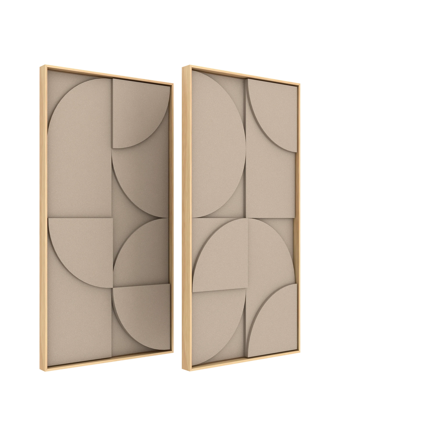 Vicoustic VicShape 3D Duo Sound Absorbing Acoustic Framed Relief Panel in Pearl