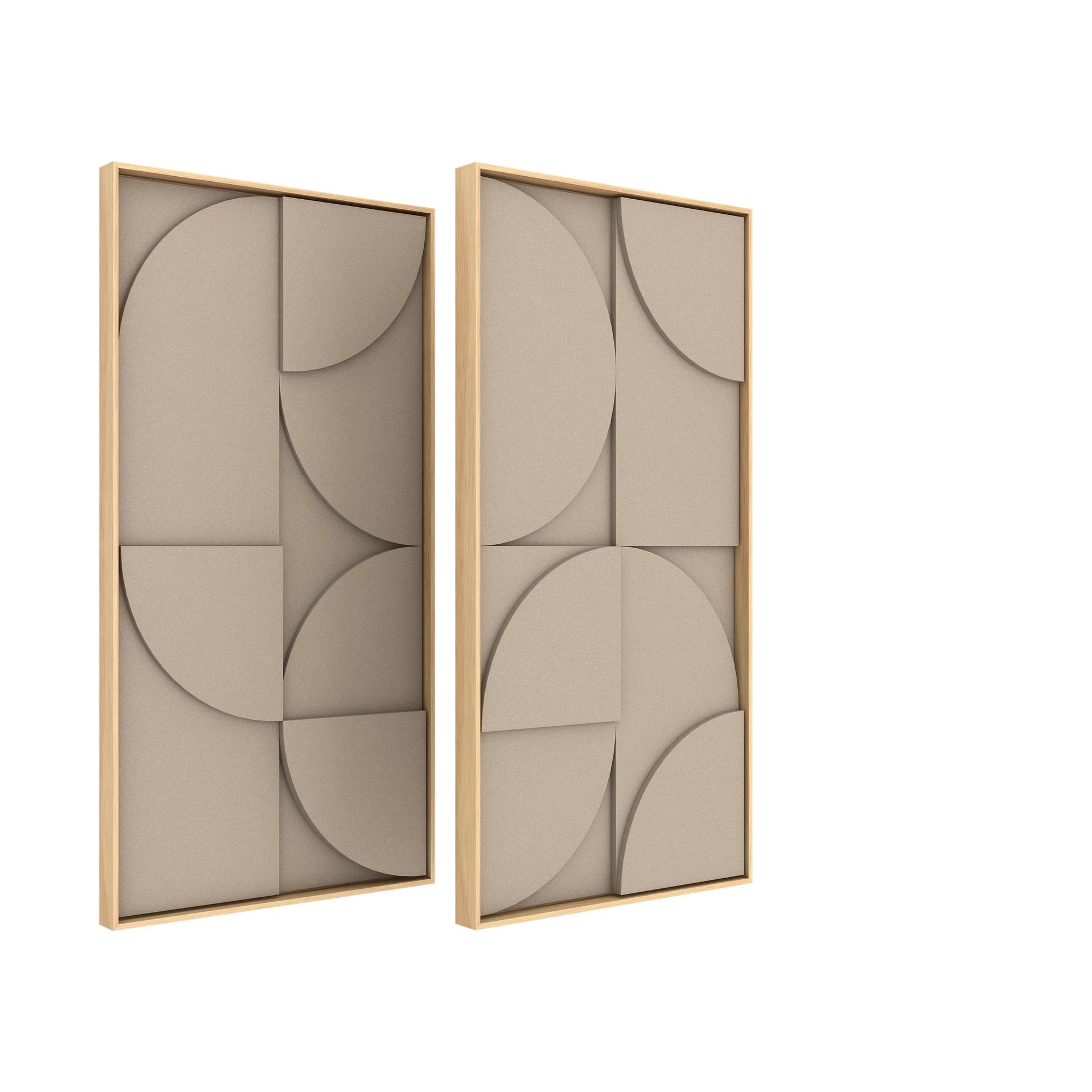 Vicoustic VicShape 3D Duo Sound Absorbing Acoustic Framed Relief Panel in Pearl