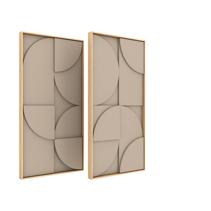 Vicoustic VicShape 3D Duo Sound Absorbing Acoustic Framed Relief Panel in Pearl