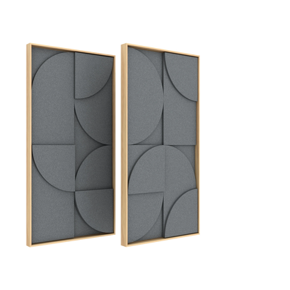 Vicoustic VicShape 3D Duo Sound Absorbing Acoustic Framed Relief Panel in Tornado