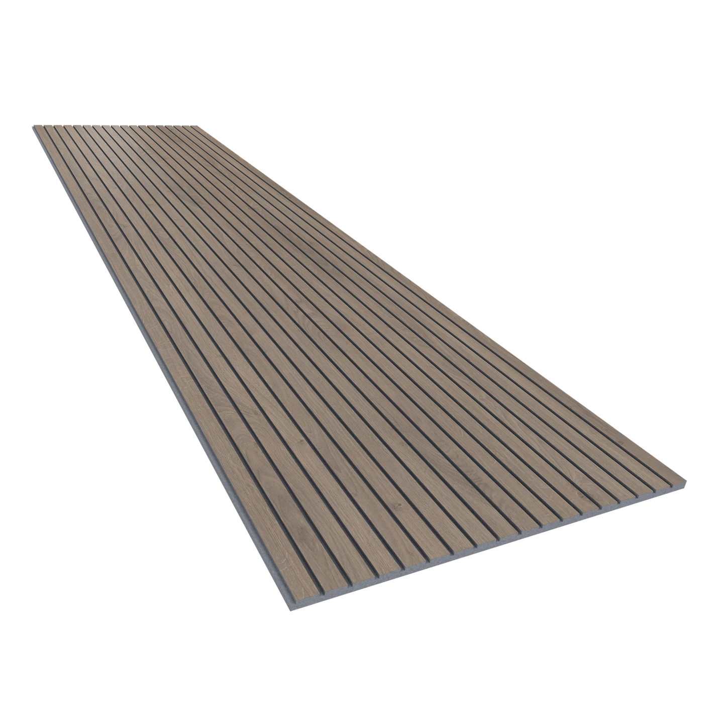 Vicoustic VicStrip 240cm Acoustic Slat Panel in Brown Oak Grey PET