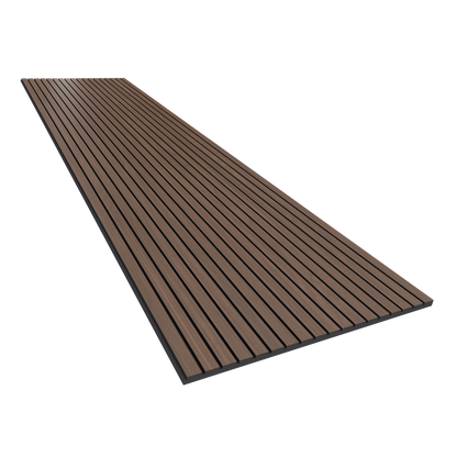 Vicoustic VicStrip 240cm Acoustic Slat Panel in Dark Walnut Black PET