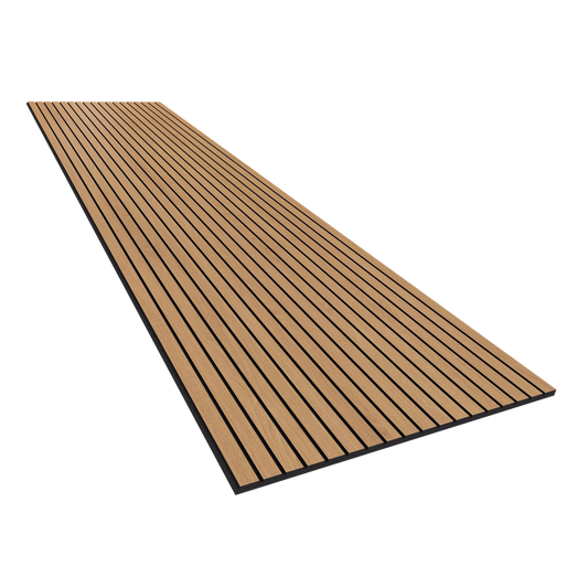 Vicoustic VicStrip 240cm Acoustic Slat Panel in Natural Oak Black PET