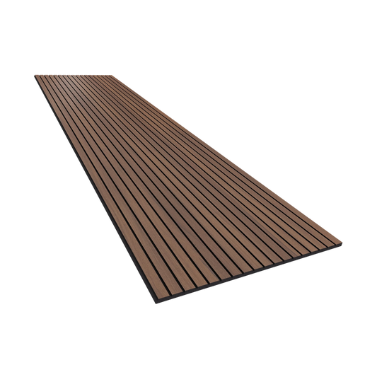 Vicoustic VicStrip 240cm Acoustic Slat Panel in Natural Walnut Black PET