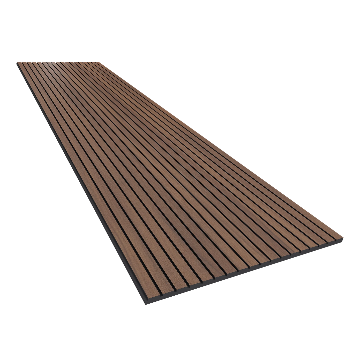 Vicoustic VicStrip 240cm Acoustic Slat Panel in Natural Walnut Black PET