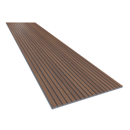 Vicoustic VicStrip 240cm Acoustic Slat Panel in Natural Walnut Grey PET