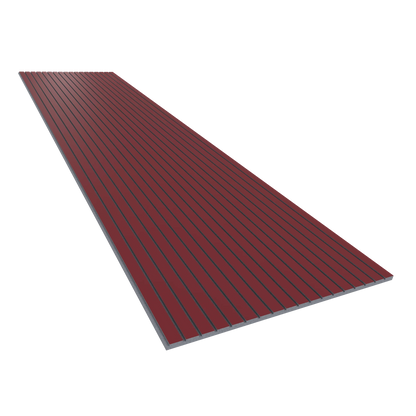 Vicoustic VicStrip 240cm Acoustic Slat Panel in Garnet Red Grey PET