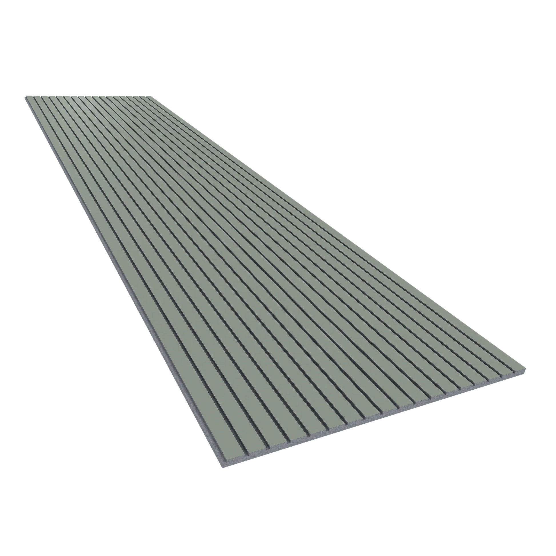 Vicoustic VicStrip 240cm Acoustic Slat Panel in Reed Green Grey PET