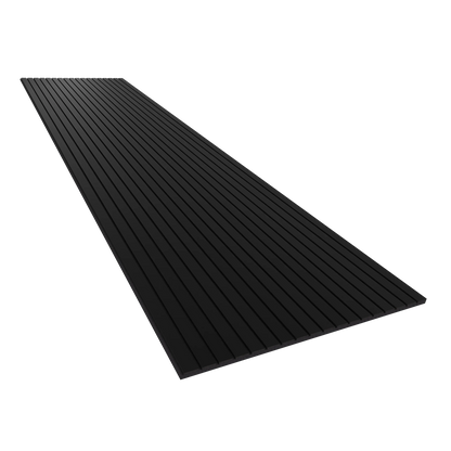 Vicoustic VicStrip 240cm Acoustic Slat Panel in Black Matte Black PET