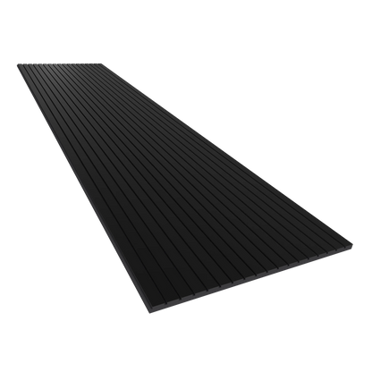Vicoustic VicStrip 240cm Acoustic Slat Panel in Black Matte Black PET