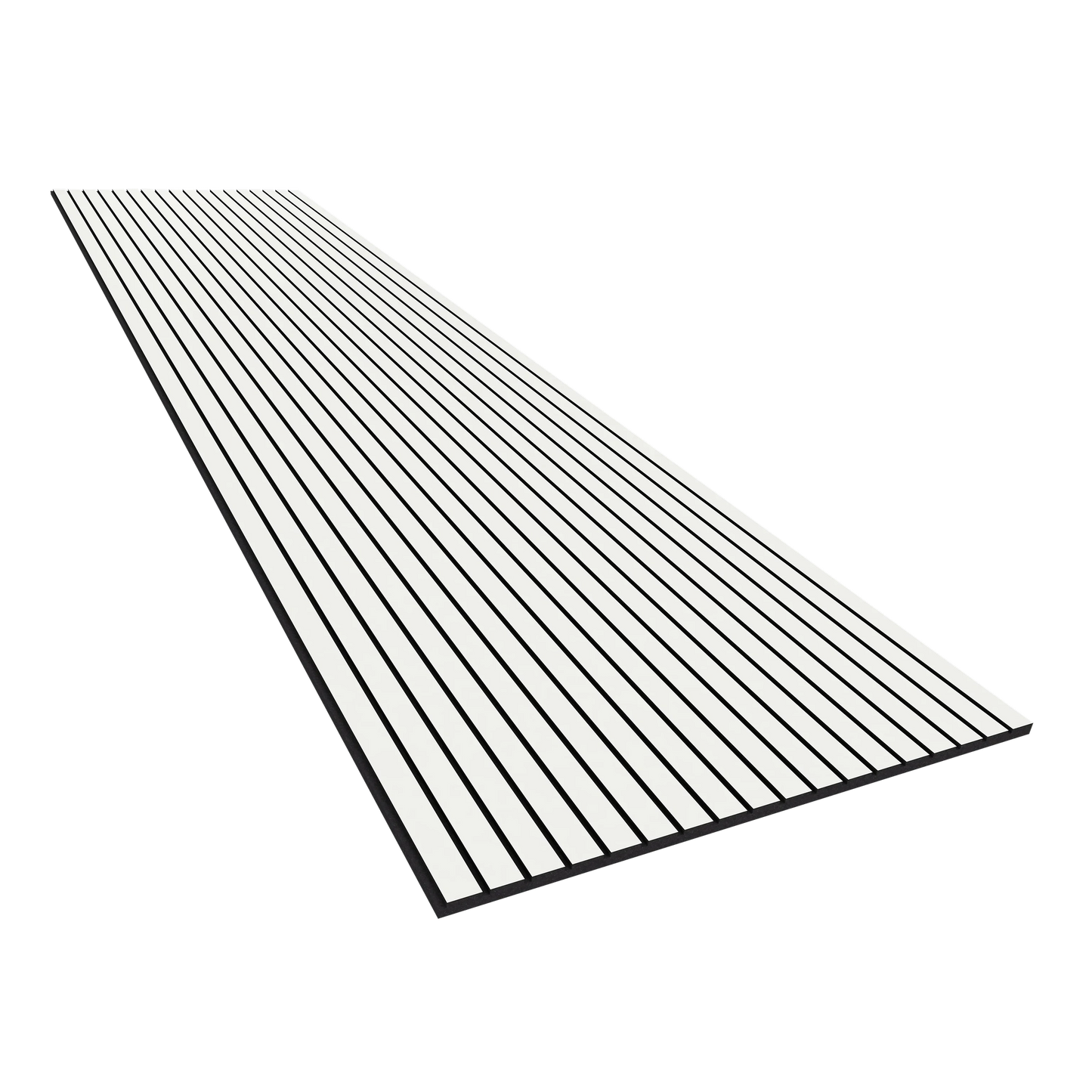 Vicoustic VicStrip 240cm Acoustic Slat Panel in White Matte Black PET