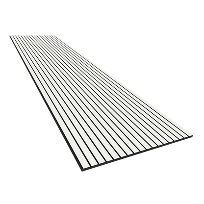 Vicoustic VicStrip 240cm Acoustic Slat Panel in White Matte Black PET