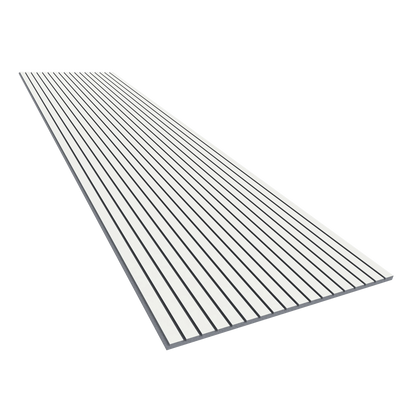 Vicoustic VicStrip 240cm Acoustic Slat Panel in White Matte Grey PET