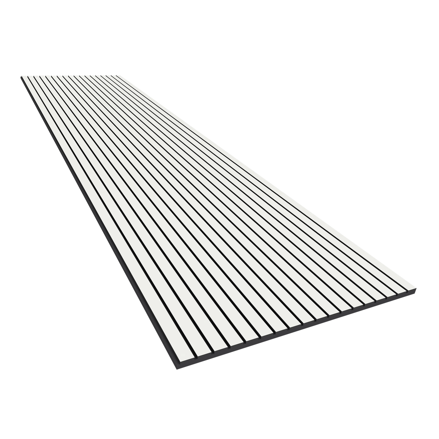 Vicoustic VicStrip 240cm Acoustic Slat Panel in White Matte Black PET