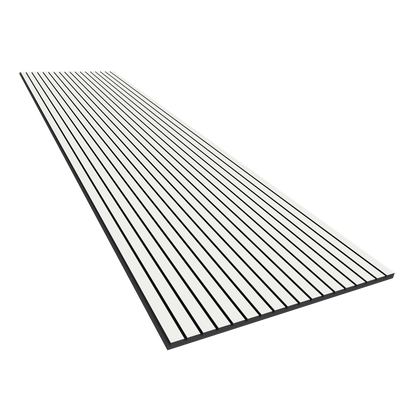 Vicoustic VicStrip 240cm Acoustic Slat Panel in White Matte Black PET