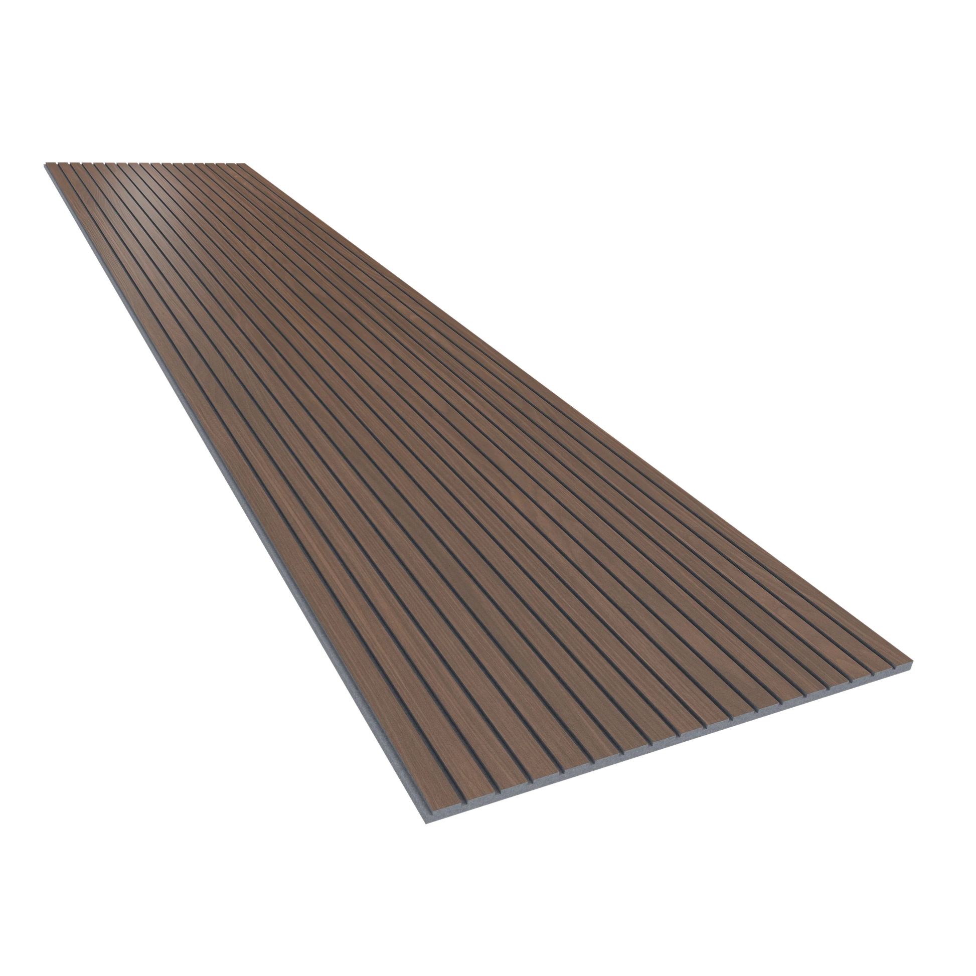 Vicoustic VicStrip 270cm Acoustic Slat Panel in Dark Walnut Grey PET