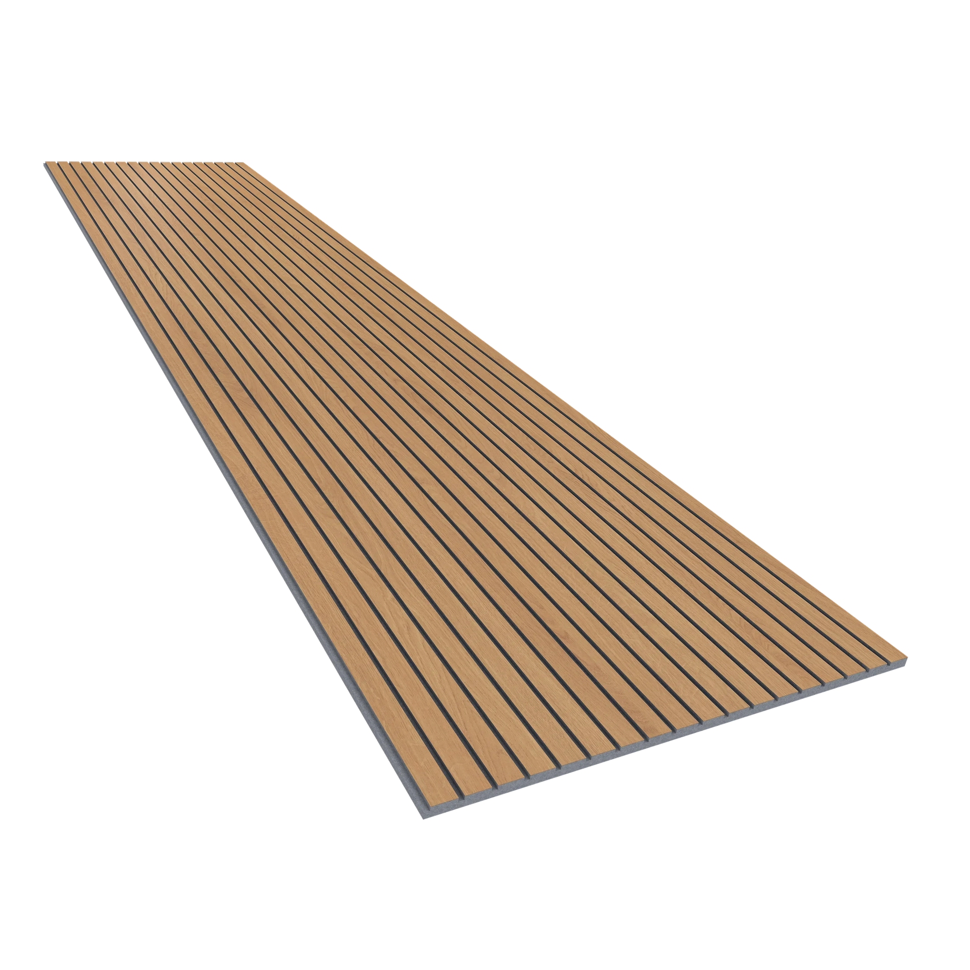 Vicoustic VicStrip 270cm Acoustic Slat Panel in Natural Oak Grey PET