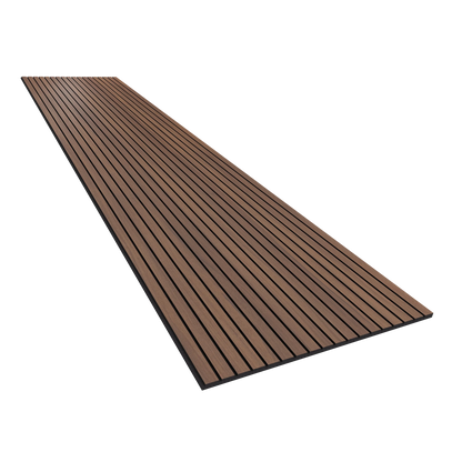 Vicoustic VicStrip 270cm Acoustic Slat Panel in Natural Walnut Black PET