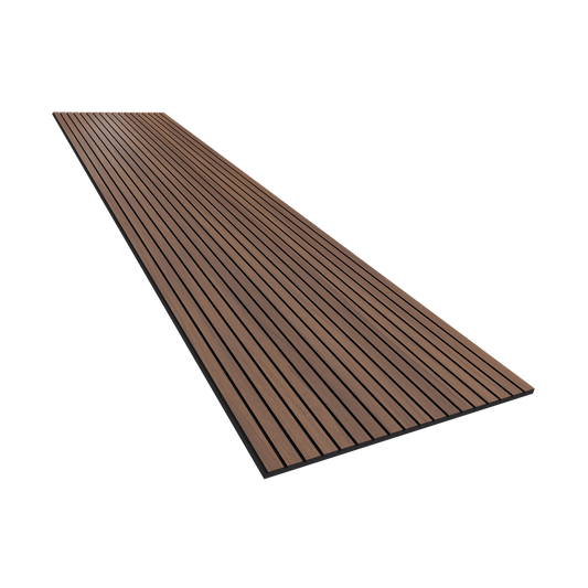 Vicoustic VicStrip 270cm Acoustic Slat Panel in Natural Walnut Black PET