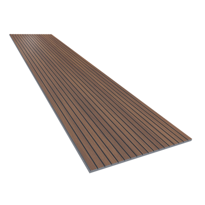 Vicoustic VicStrip 270cm Acoustic Slat Panel in Natural Walnut Grey PET