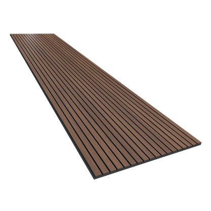 Vicoustic VicStrip 270cm Acoustic Slat Panel in Natural Walnut Black PET