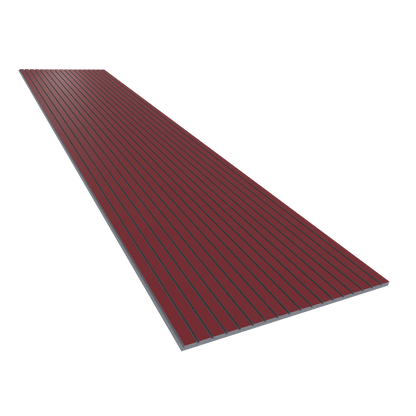 Vicoustic VicStrip 270cm Acoustic Slat Panel in Garnet Red Grey PET