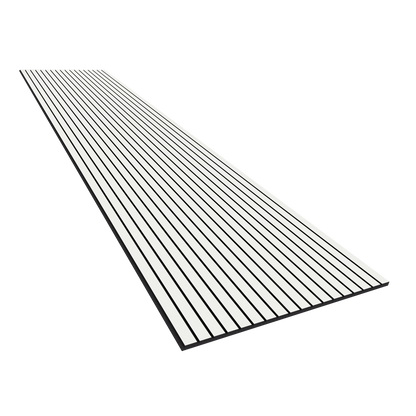 Vicoustic VicStrip 270cm Acoustic Slat Panel in White Matte Black PET