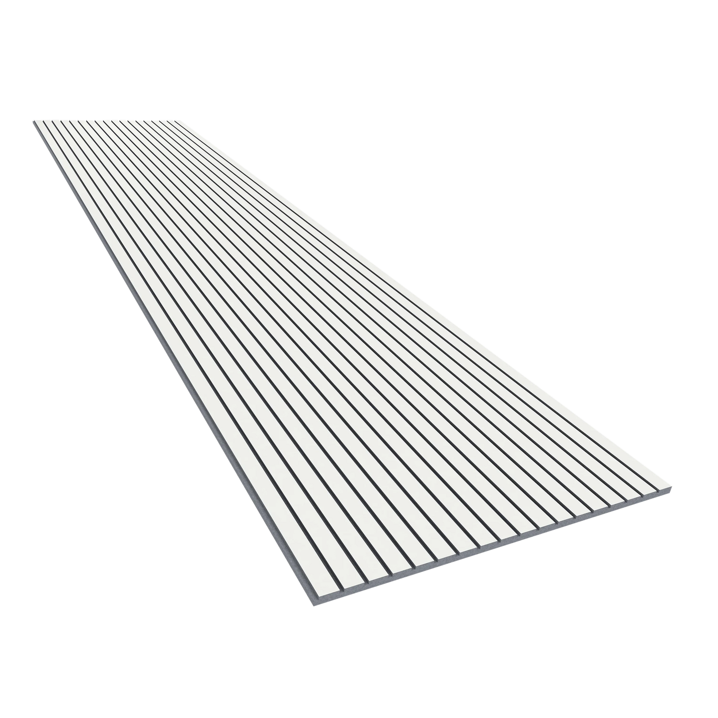 Vicoustic VicStrip 270cm Acoustic Slat Panel in White Matte Grey PET