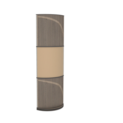 Vicoustic VicTotem Ultra VMT Free Standing Hybrid Acoustic Panel in Beige and Brown Oak