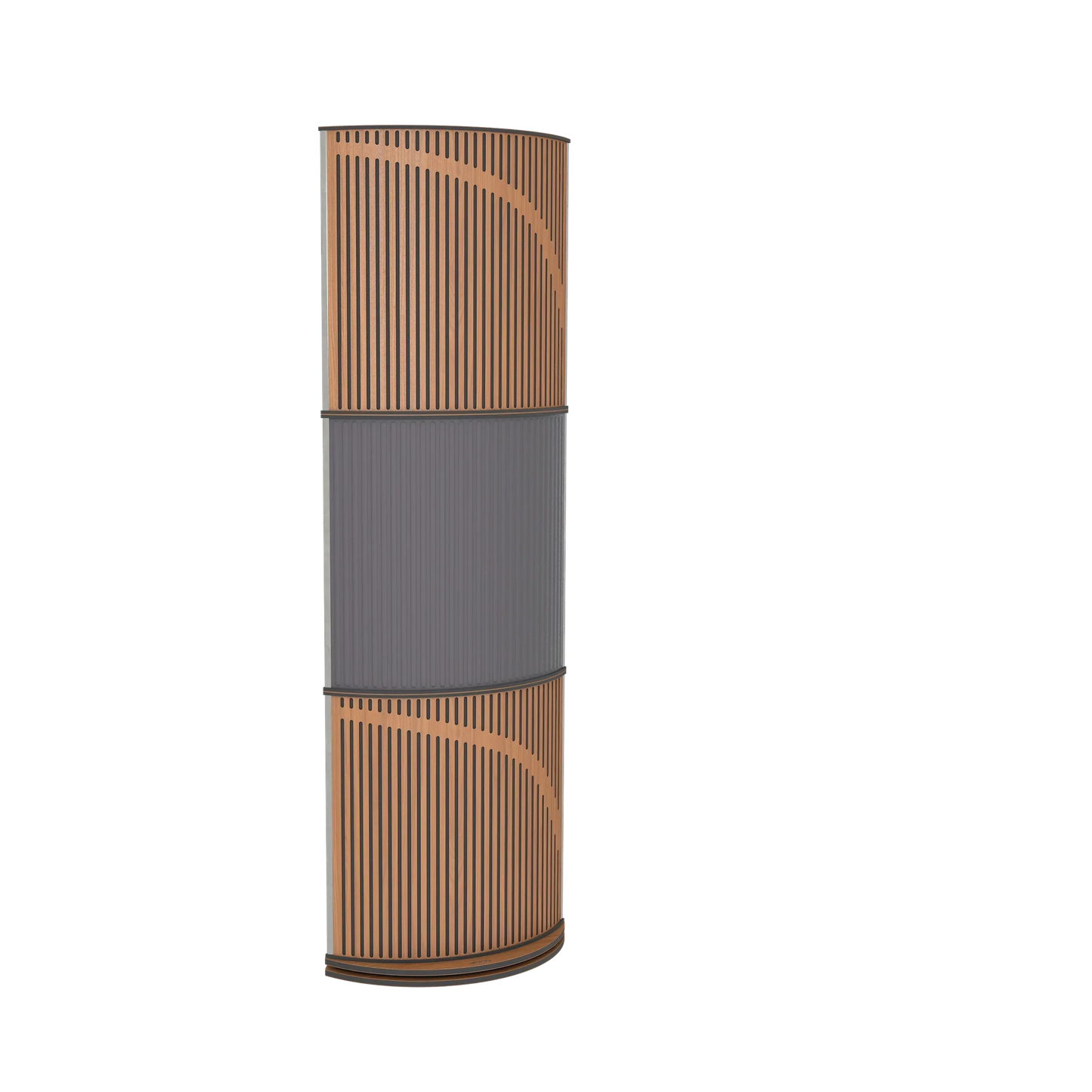 Vicoustic VicTotem Ultra VMT Free Standing Hybrid Acoustic Panel in Light Grey and Dark Wenge