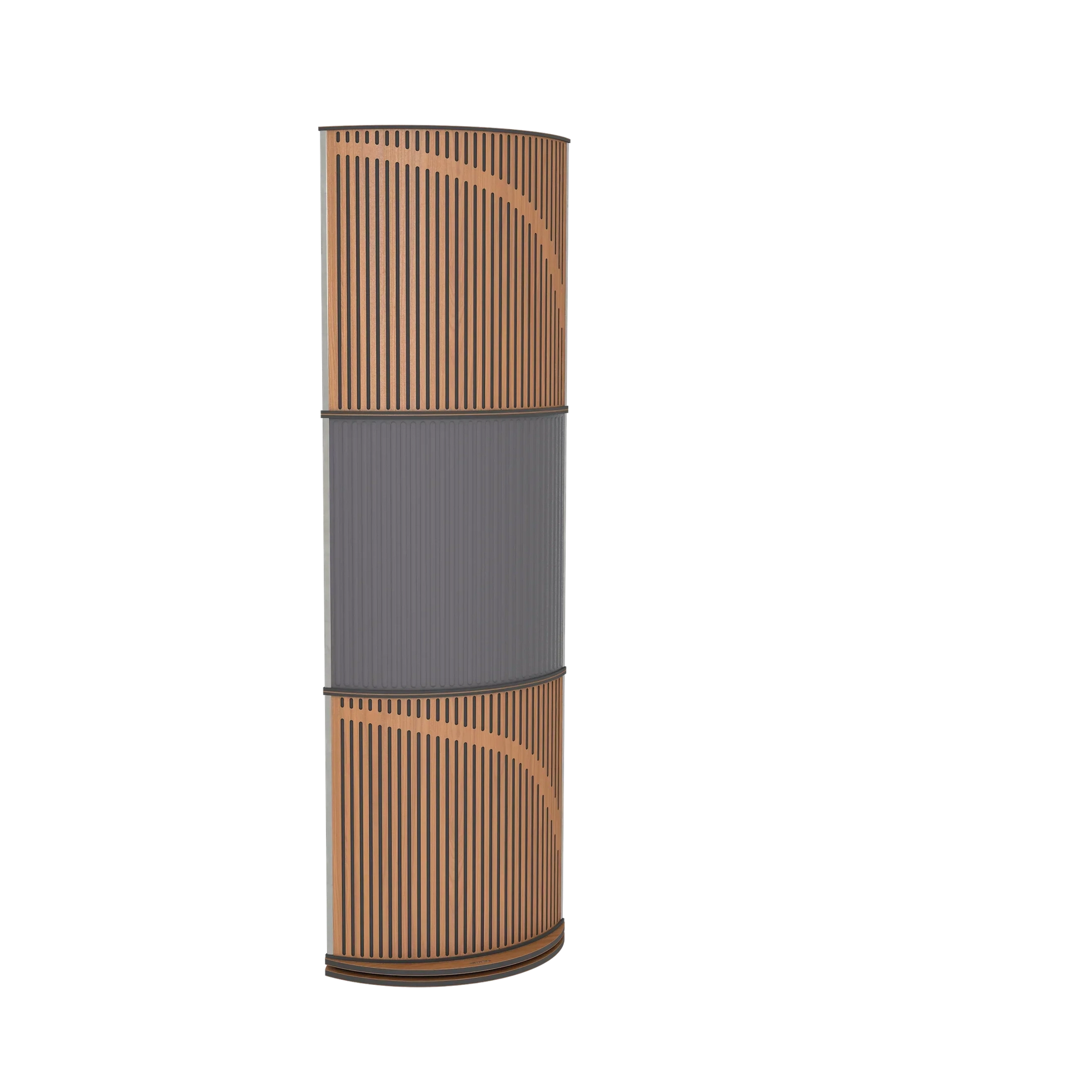 Vicoustic VicTotem Ultra VMT Free Standing Hybrid Acoustic Panel in Light Grey and Dark Wenge