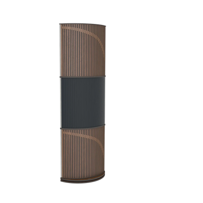 Vicoustic VicTotem Ultra VMT Free Standing Hybrid Acoustic Panel in Beige and Dark Walnut