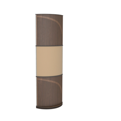Vicoustic VicTotem Ultra VMT Free Standing Hybrid Acoustic Panel in Beige and Dark Walnut