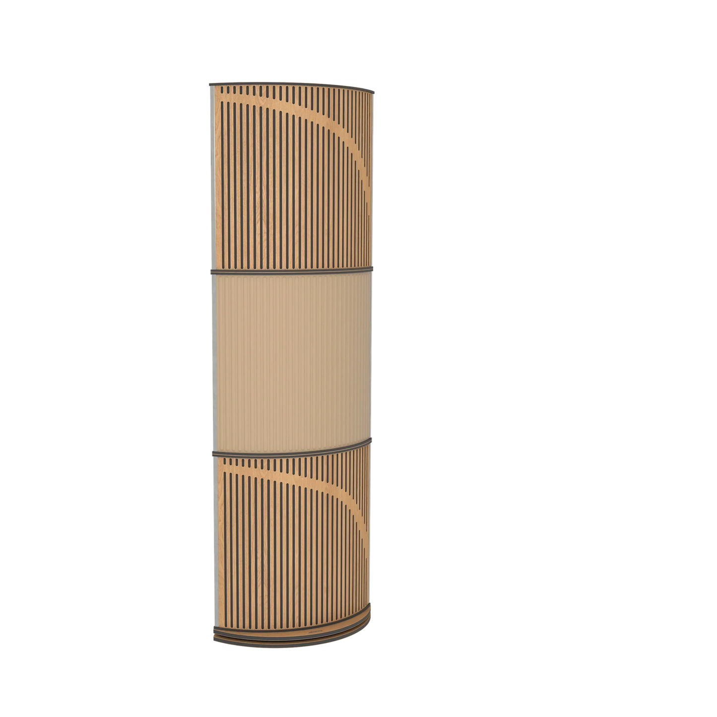 Vicoustic VicTotem Ultra VMT Free Standing Hybrid Acoustic Panel in Beige and Natural Walnut