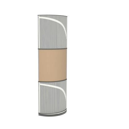Vicoustic VicTotem Ultra VMT Free Standing Hybrid Acoustic Panel in Beige and White Matte