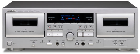 TEAC W-1200 Dual Cassette Deck - Silver