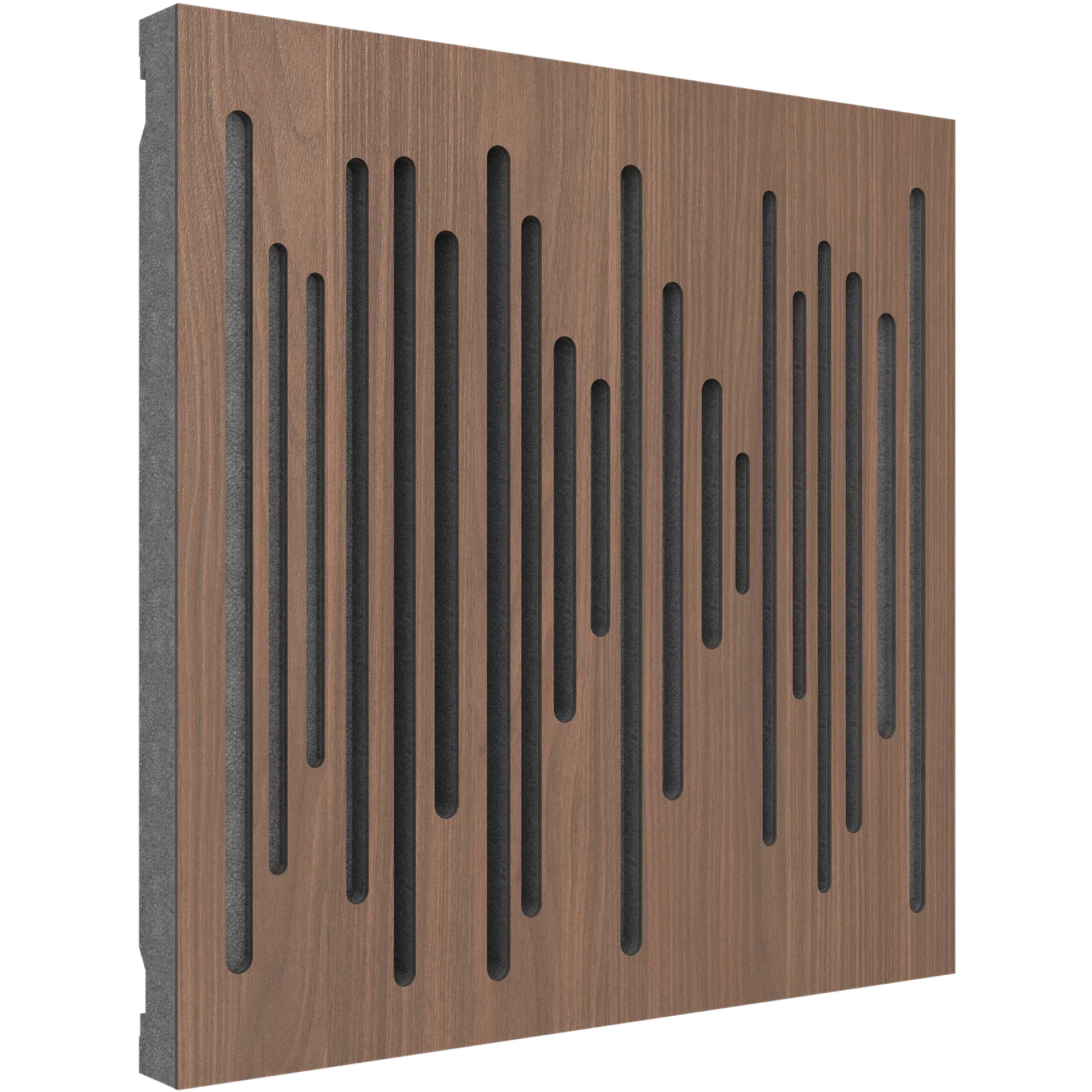 Vicoustic Wavewood Diffuser Ultra MKII Sound Diffusion Acoustic Panels in Dark Walnut and Grey
