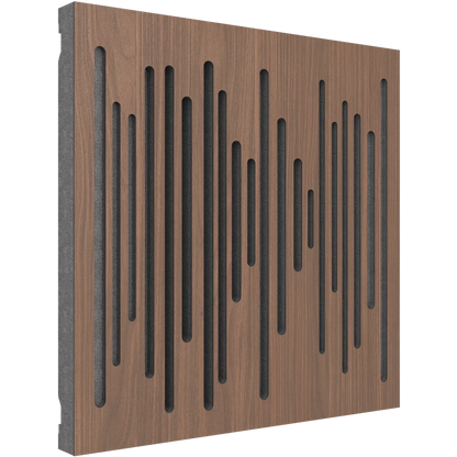 Vicoustic Wavewood Diffuser Ultra MKII Sound Diffusion Acoustic Panels in Dark Walnut and Grey
