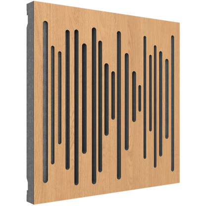 Vicoustic Wavewood Diffuser Ultra MKII Sound Diffusion Acoustic Panels in Natural Oak and Grey