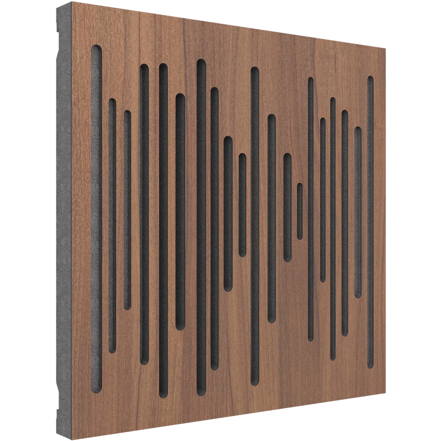 Vicoustic Wavewood Diffuser Ultra MKII Sound Diffusion Acoustic Panels in Natural Walnut and Grey