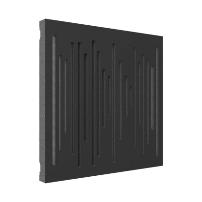 Vicoustic Wavewood Diffuser Ultra MKII Sound Diffusion Acoustic Panels in Black Matte and Grey