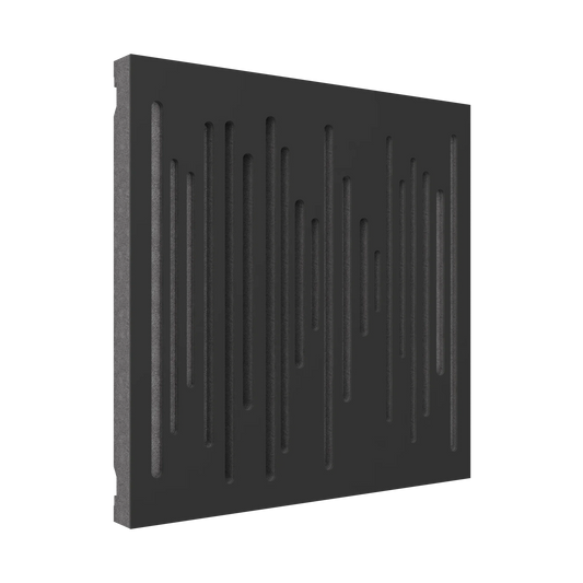 Vicoustic Wavewood Diffuser Ultra MKII Sound Diffusion Acoustic Panels in Black Matte and Grey