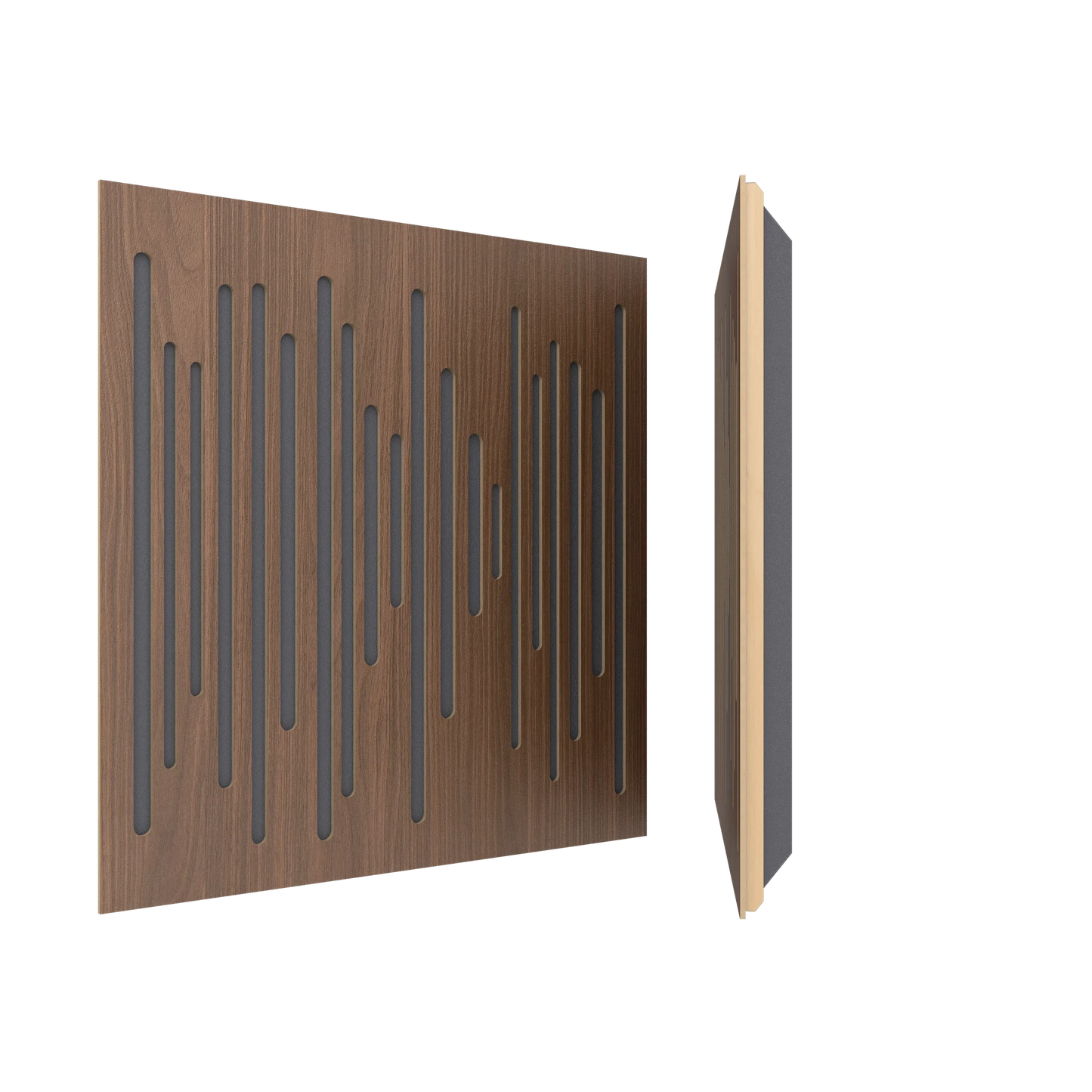 Vicoustic Wavewood Ultra Lite Sound Absorbing Acoustic Panel in Dark Walnut