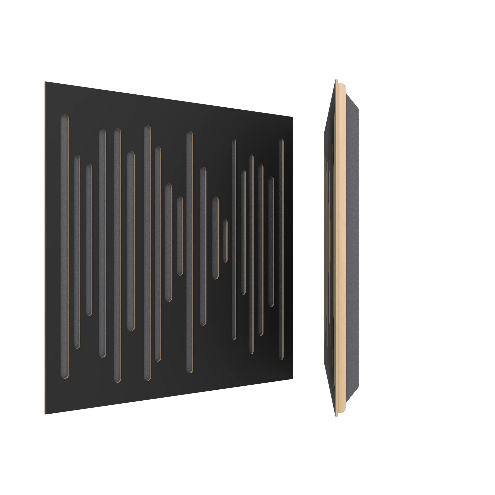 Vicoustic Wavewood Ultra Lite Sound Absorbing Acoustic Panel in Black Matte